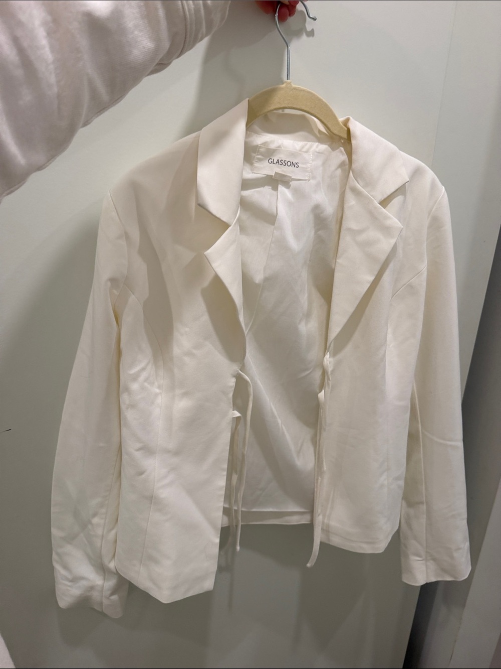 Glassons Cream Open-Front Tailored Blazer